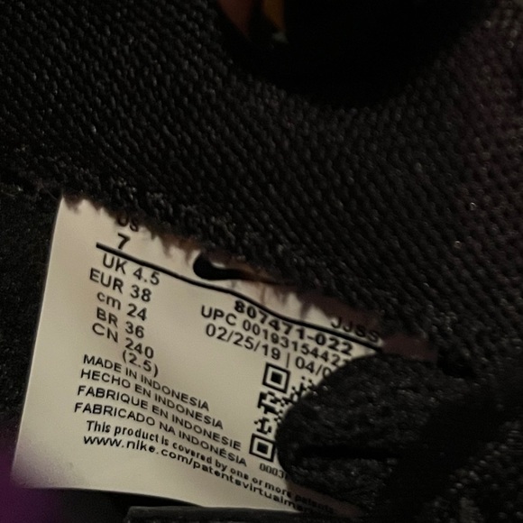 SOLD ‼️ Nike Classic Cortez Black Womens Women’s US Size 7 - Picture 6 of 7